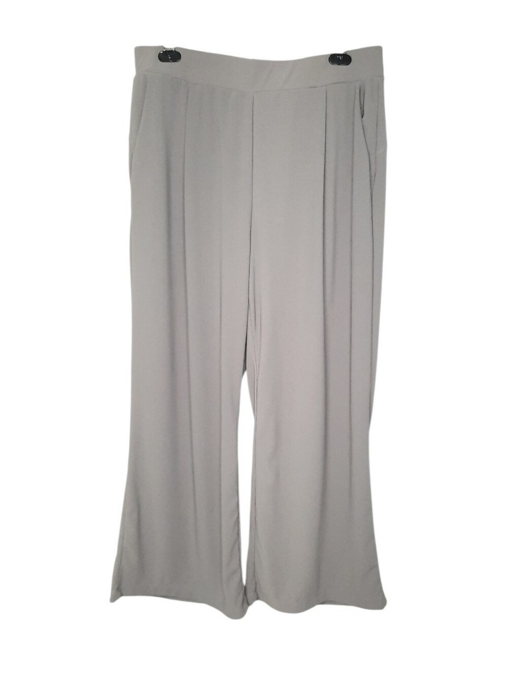 Halara Light Gray Wide Leg Pants Pull On Pockets Pleats Stretch Womens Size XLP